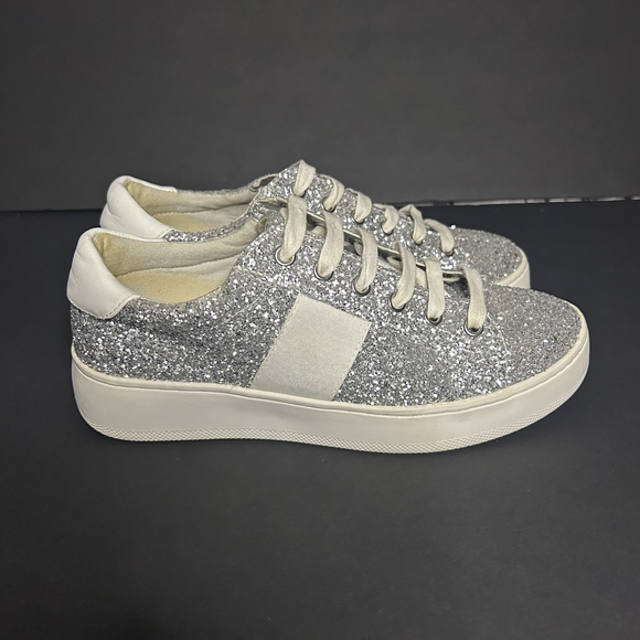 Steve Madden glitter sneakers in Gray - Picture 2 of 9